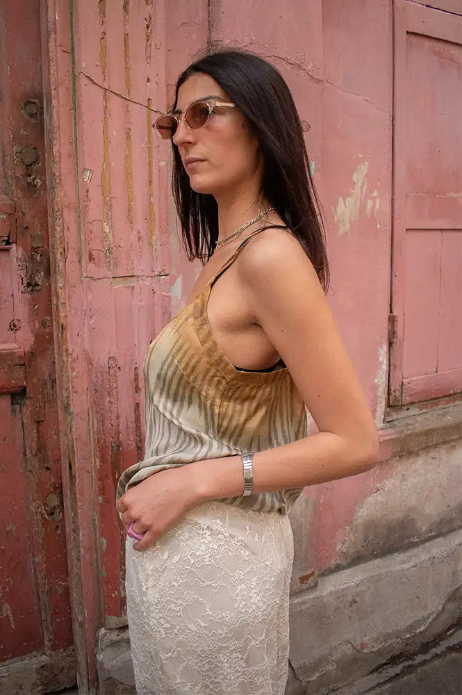Rabens Saloner Glaede Cognac Ombre Ikat Camisole Top - The Mercantile London