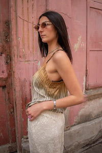 Rabens Saloner Glaede Cognac Ombre Ikat Camisole Top - The Mercantile London