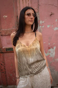 Rabens Saloner Glaede Cognac Ombre Ikat Camisole Top - The Mercantile London