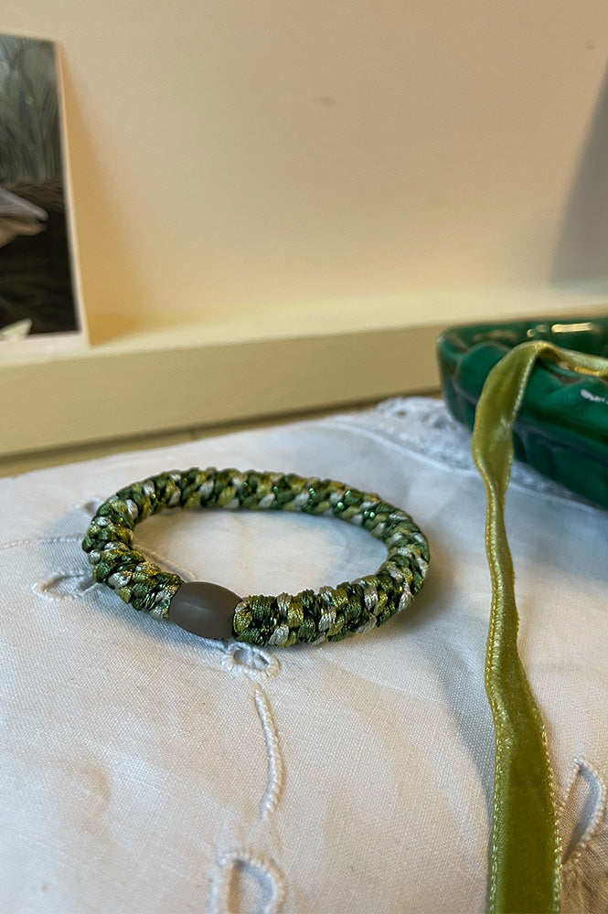 Kknekki Mix Green Wood Hair Tie - The Mercantile London