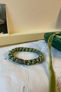 Kknekki Mix Green Wood Hair Tie - The Mercantile London