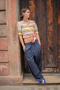 An'ge Soriana Belinda Stripe Wrap Top - The Mercantile London