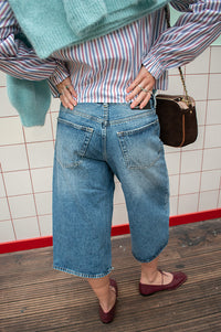 Dr Denim Dace Stream Mid Used Capri Jeans - The Mercantile London