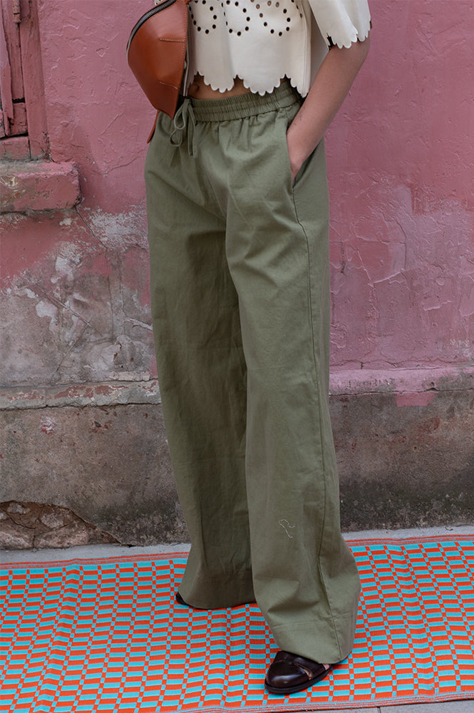 Object Viggo Capulet Olive Trousers - The Mercantile London