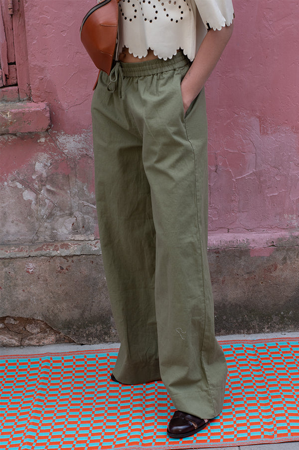 Object Viggo Capulet Olive Trousers - The Mercantile London