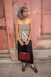 Damson Madder Azalea Cardamon Checked Cami Top