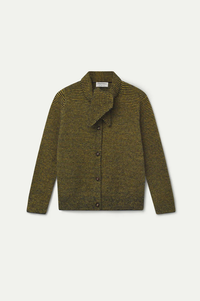 Compania Fantastica Yellow And Navy Striped Knitted Cardigan