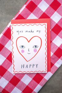 Kitty Kenda You Make My Heart Happy Card
