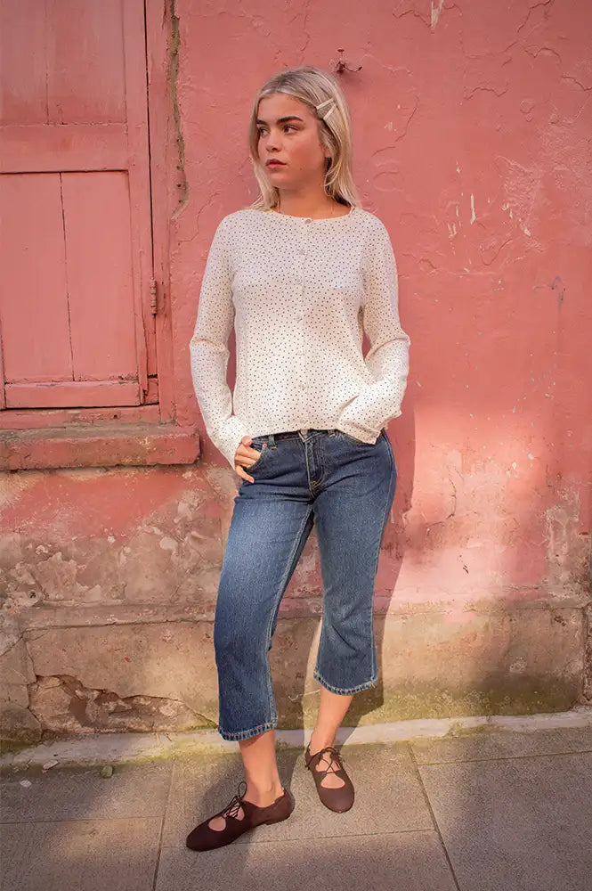 Fransa Malen Polka Dot Cardigan - The Mercantile London