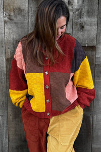 L.F. Markey Lonny Multi Patchwork Cardigan - The Mercantile London