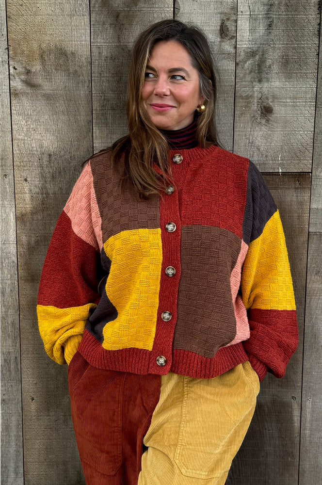 L.F. Markey Lonny Multi Patchwork Cardigan - The Mercantile London