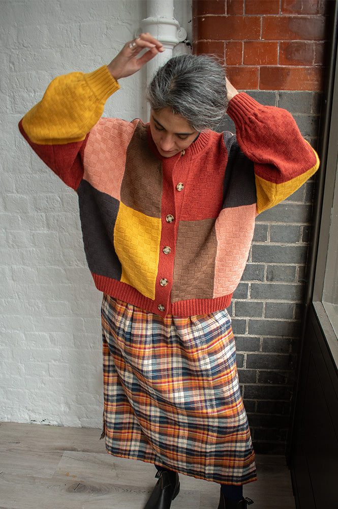 L.F. Markey Lonny Multi Patchwork Cardigan - The Mercantile London