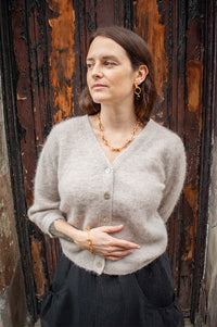 Numph Suri Brushed Chateau Grey Cardigan - The Mercantile London
