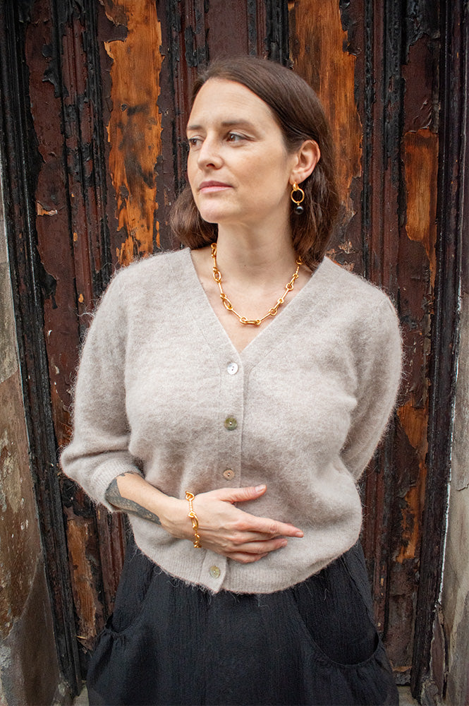 Numph Suri Brushed Chateau Grey Cardigan - The Mercantile London