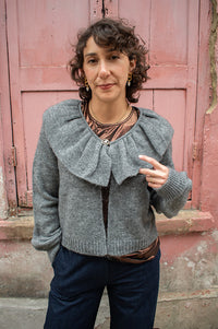 Object Denisi Grey Melange Cardigan - The Mercantile London