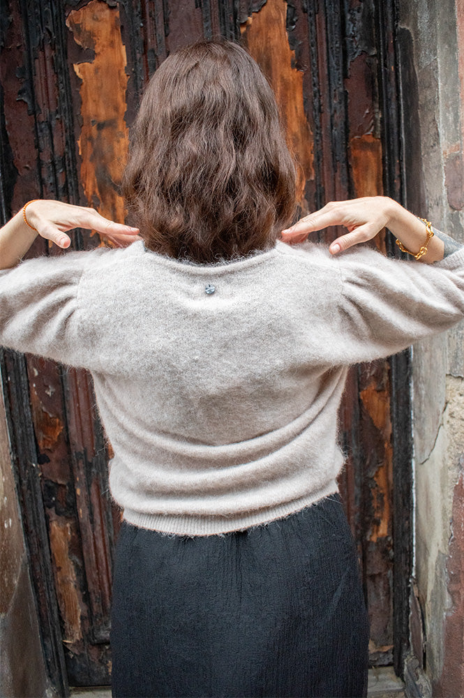 Numph Suri Brushed Chateau Grey Cardigan - The Mercantile London