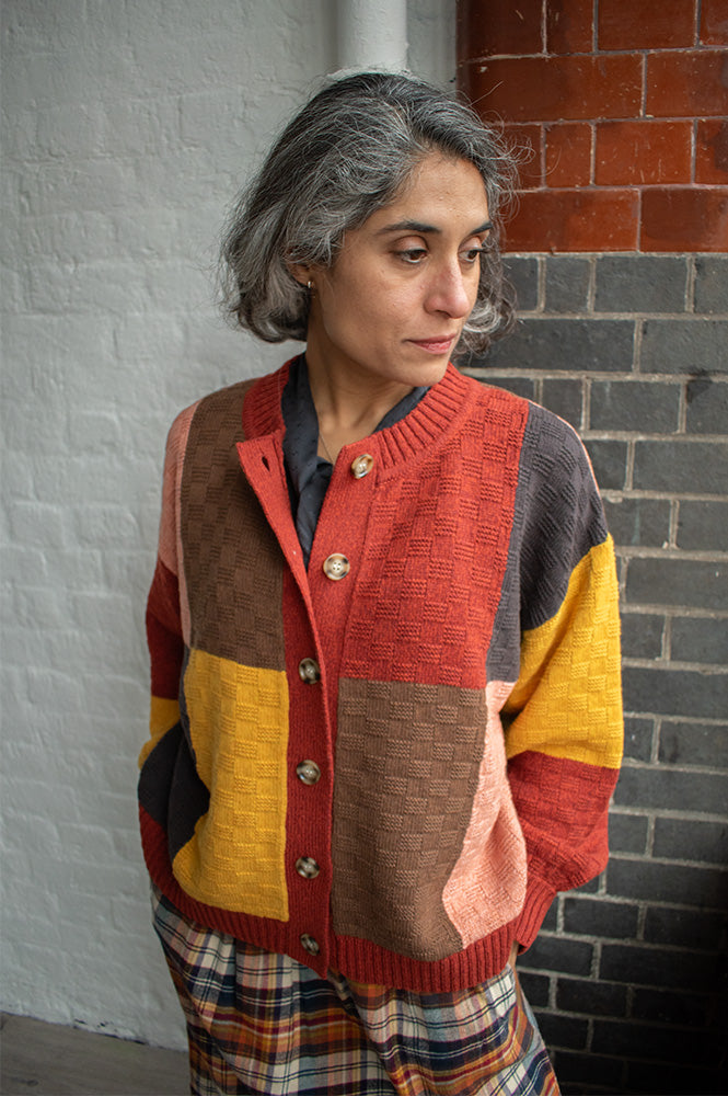 L.F. Markey Lonny Multi Patchwork Cardigan - The Mercantile London