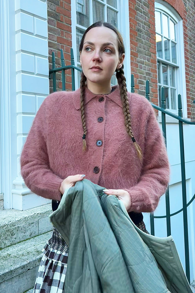 Bellerose Datco Mahogany Angora-Blend Cardigan