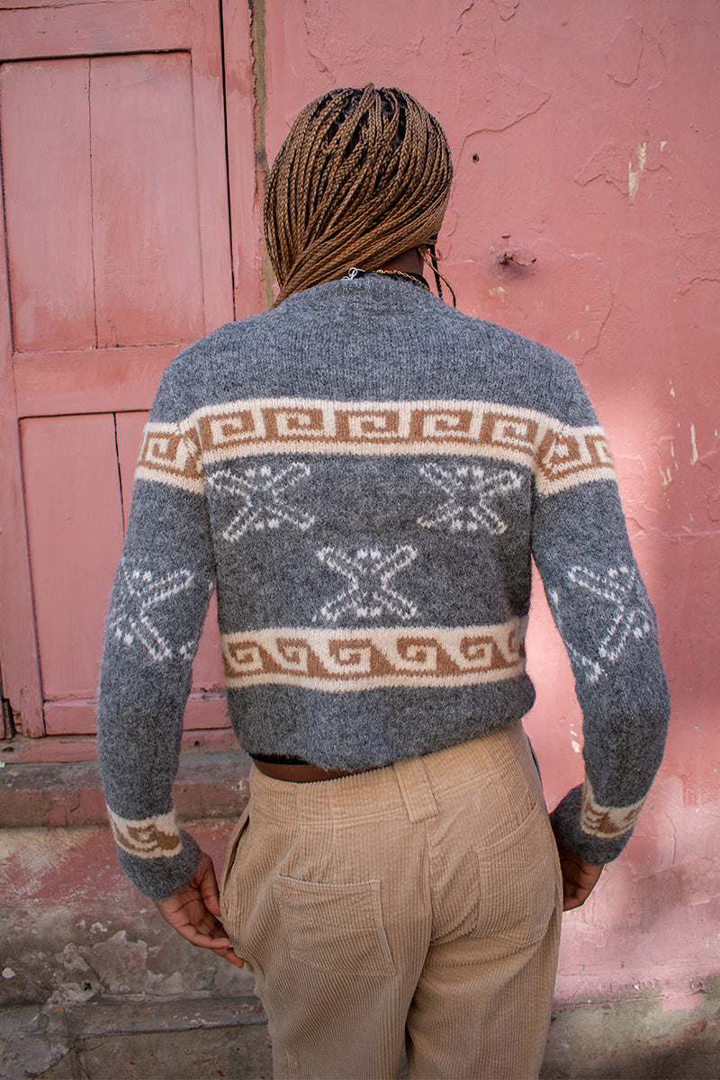 Object Galia Intarsia Knit Cardigan - The Mercantile London