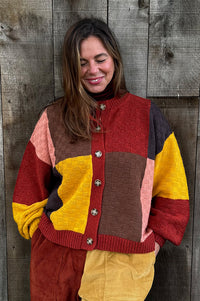 L.F. Markey Lonny Multi Patchwork Cardigan - The Mercantile London