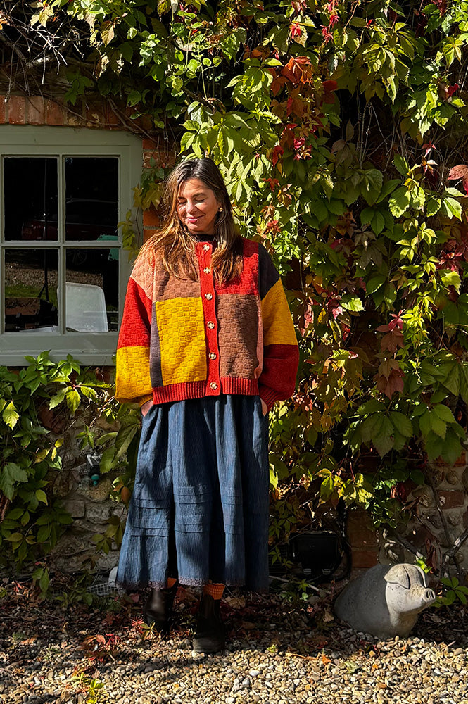 L.F. Markey Lonny Multi Patchwork Cardigan - The Mercantile London