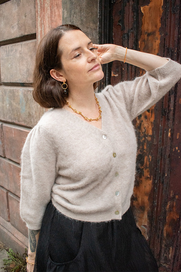 Numph Suri Brushed Chateau Grey Cardigan - The Mercantile London