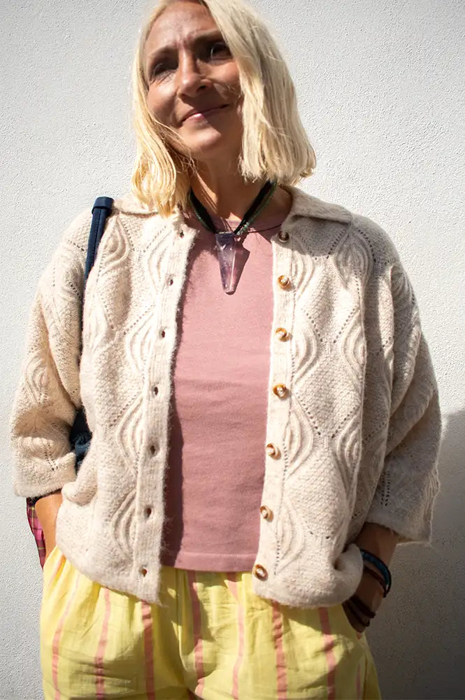 Object Kasia Flora Birch Cardigan