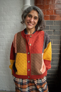 L.F. Markey Lonny Multi Patchwork Cardigan - The Mercantile London