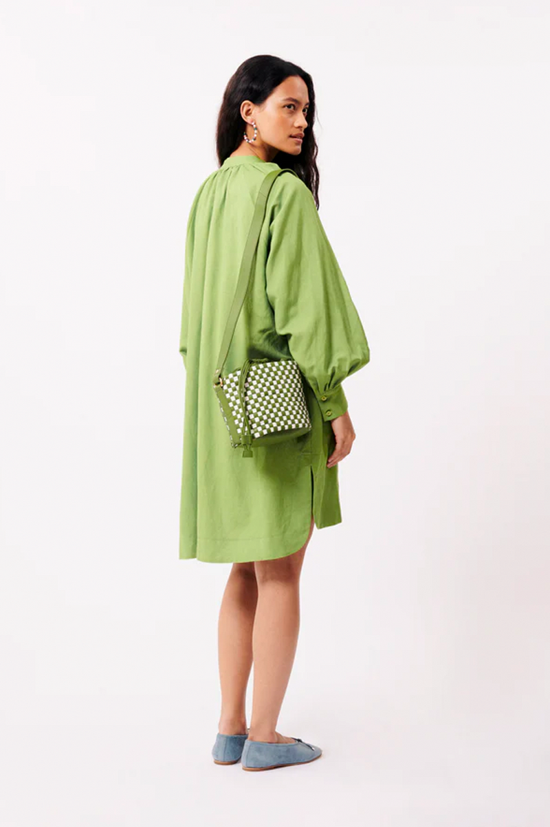 FRNCH Carene Citron Green Dress - The Mercantile London