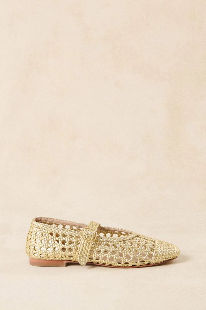 Petite Mendigote Carlita Gold Braided Ballerinas - The Mercantile London