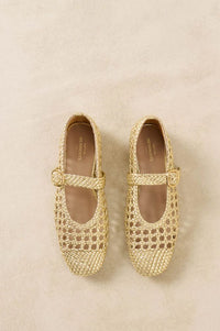 Petite Mendigote Carlita Gold Braided Ballerinas - The Mercantile London