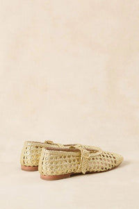 Petite Mendigote Carlita Gold Braided Ballerinas - The Mercantile London
