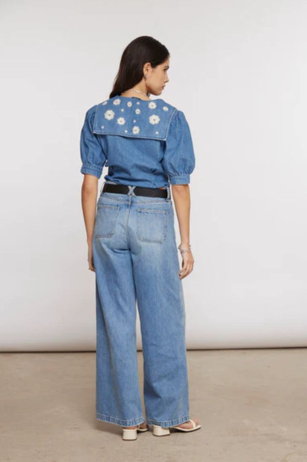 Seventy + Mochi Cassie Embroidered Malibu Top - The Mercantile London
