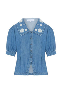 Seventy + Mochi Cassie Embroidered Malibu Top - The Mercantile London