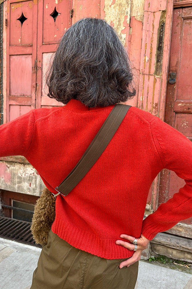 Cash CA Firebrick V-Neck Cardigan - The Mercantile London