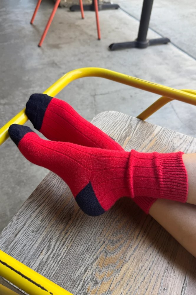 Le Bon Shoppe Cashmere Poppy Red Socks