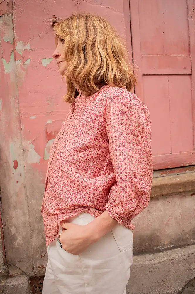M.A.B.E Cassia Pink Blouse - The Mercantile London