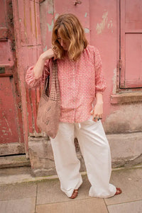 M.A.B.E Cassia Pink Blouse - The Mercantile London