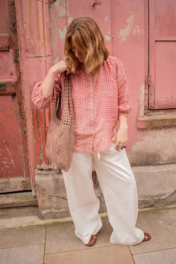 M.A.B.E Cassia Pink Blouse - The Mercantile London