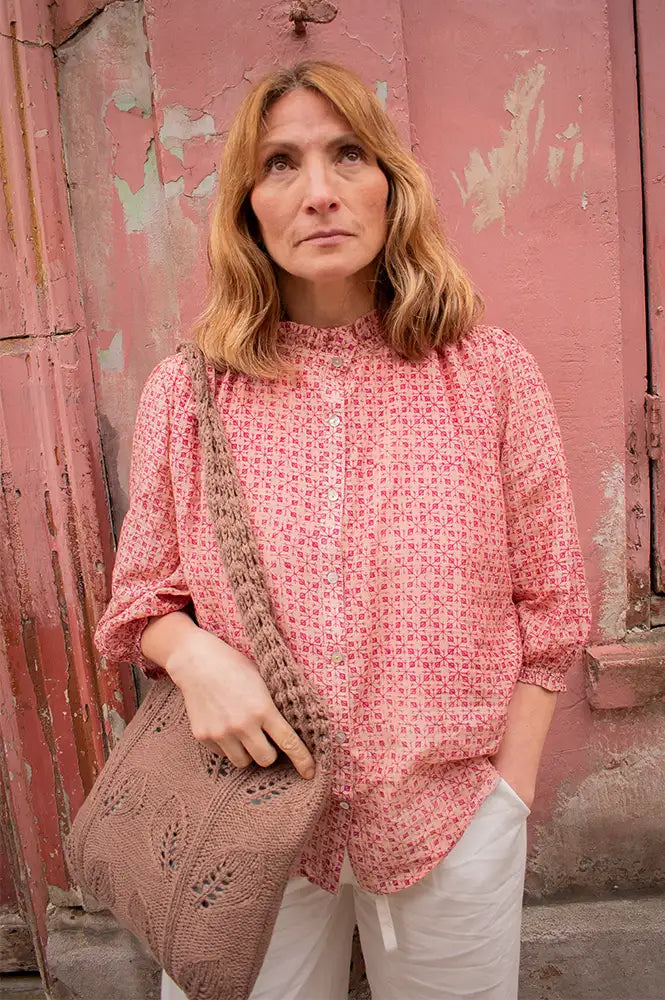 M.A.B.E Cassia Pink Blouse - The Mercantile London