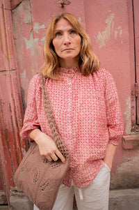 M.A.B.E Cassia Pink Blouse - The Mercantile London