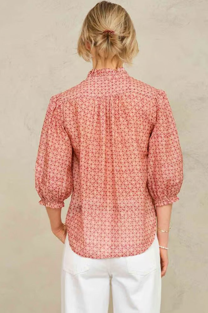 M.A.B.E Cassia Pink Blouse - The Mercantile London