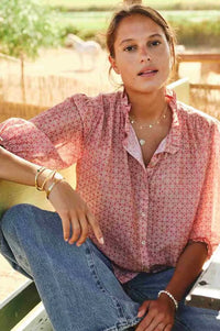 M.A.B.E Cassia Pink Blouse - The Mercantile London