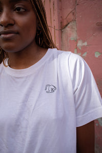 Dedicated Vadstena Cat Pose White T-Shirt - The Mercantile London