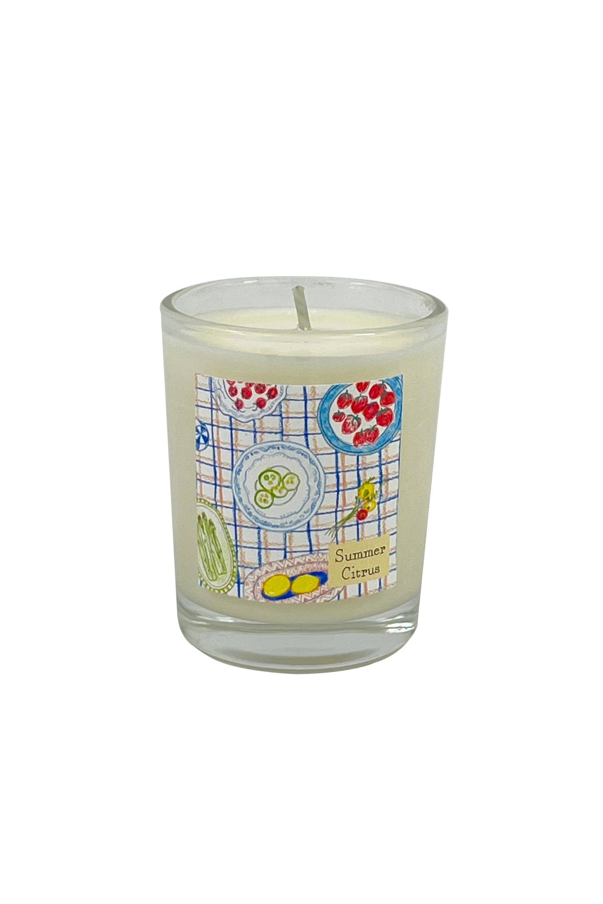 Summer Citrus Illustrated Scented Votive Candle