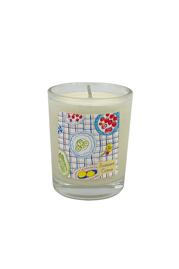 Summer Citrus Illustrated Scented Votive Candle