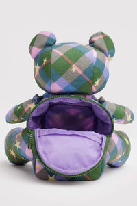Baggu Green Star Plaid Bear Bag - The Mercantile London
