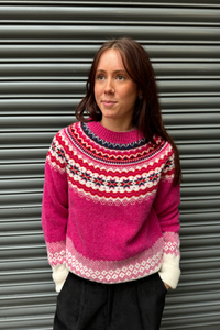 Lowie Caerphilly Fairisle Jumper in Pink - The Mercantile London