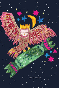 Hutch Cassidy Magical Owl in Snow Christmas Card - The Mercantile London