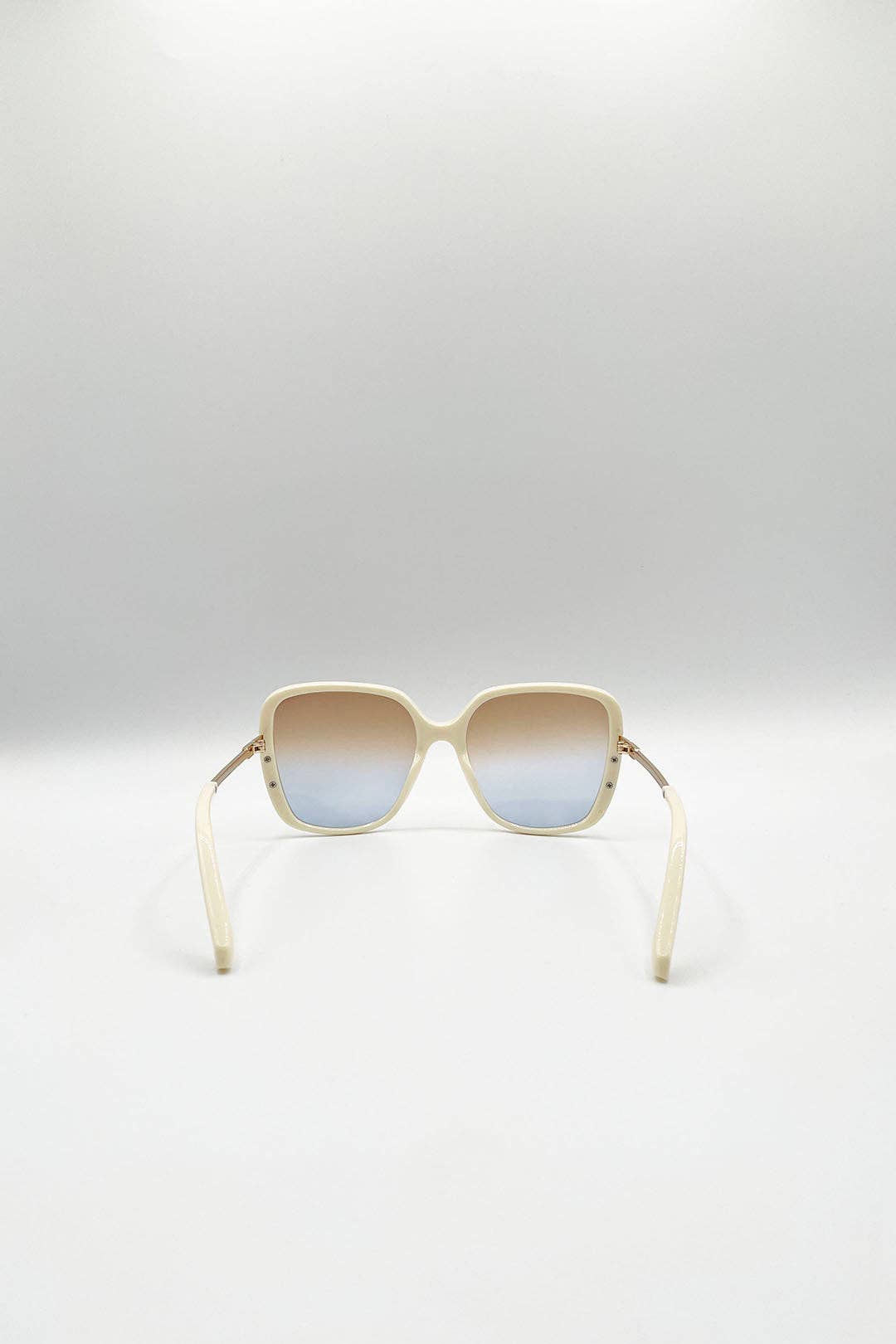 AFA Collective Oversized Square Beige Sunglasses